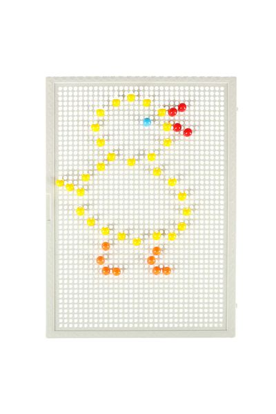 Micostore Joc Mozaic Cu Pioneze, 296 Pini Colorati, Fanta Color, 28.5 X 21 X 3.5 Cm, ​​Puzzle cu ciuperci