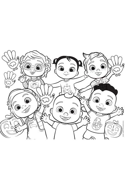 Lisciani Maxi Coloring Puzzle - Cocomelon and Friends (60 PIECES)