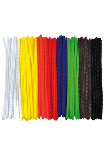 Playbox Σετ 100 τεμαχίων βελούδινου σύρματος διαμέτρου 3 χιλιοστών, μήκους 15 εκ., βασικά χρώματα, αξεσουάρ τέχνης και χειροτεχνίας