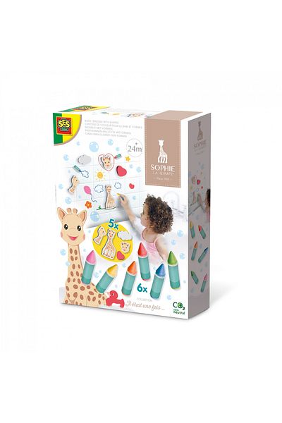 SES Creative Sophie The Giraffe - Shaped Bath Crayons