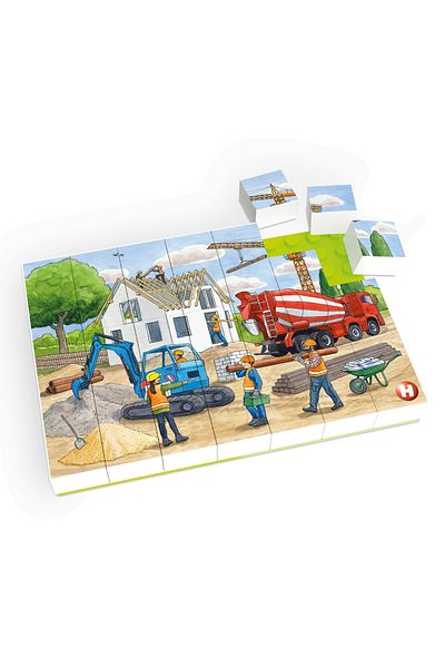 Hubelino Puzzle Pe Santier In Constructii (35 PIESE)