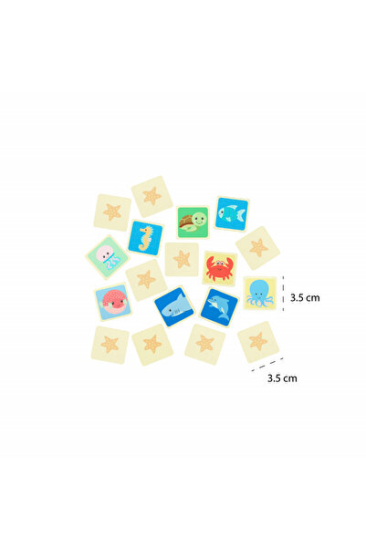 Orange Tree Toys Wooden Memory Game, Sea Creatures,