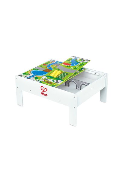 Hape Wooden, Reversible Table For Storing Toy Trains