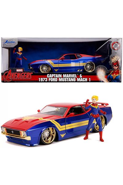 Simba Masinuta Metalica Captain Marvel 1973 Ford Mustang Mach 1 Scara 1 La 24