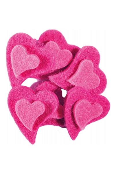 Junior Felt Hearts, 6 Pcs/set, Pink, 2.5 Cm, Art & Craft Accessories For Chil...