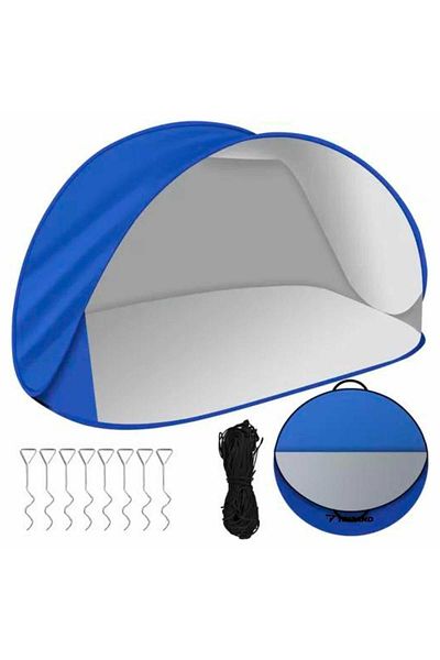 Micostore Beach Tent, Portable And Foldable, Shelter With Uv Protection 30, 220 X 120 X 100 Cm, Pop Up, Waterproof