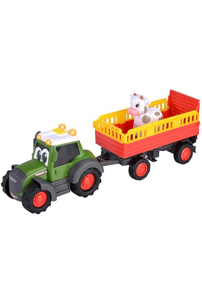 Simba Abc Fendt Animal Trailer Tractor 30 Cm With Lights, Sounds, Trailer And Figure
