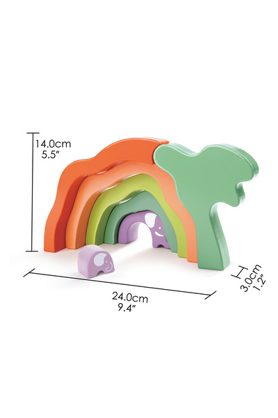 Hape Wooden Stacking Toy - Elephant (7 PIECES)