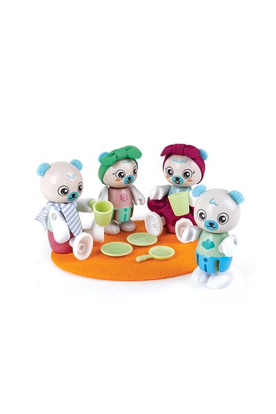 Hape Wooden Toy For Children - Polar Bear Family (10 PIECES)
