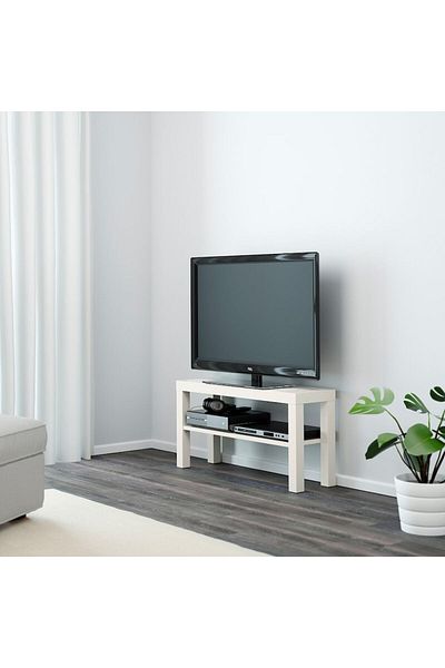 IKEA TV table with 2 drawers, white, 90x26x45 cm