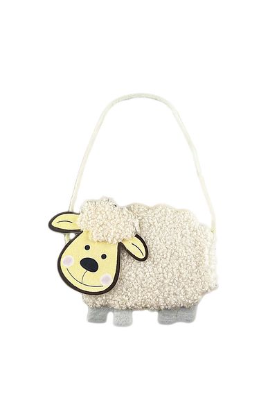 Micostore Cos Din Pasla Cu Maner, Decorativ, Figurina Oita, 12.5 Cm, Accesorii Art & Craft Pentru Copii