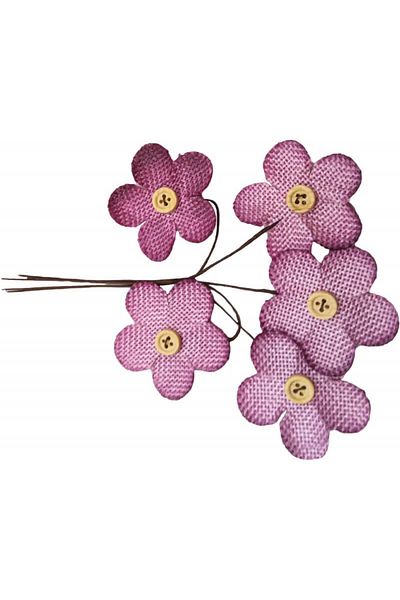 Junior Flori textile, colorate, 10 bucăți, accesorii de artă și meșteșuguri pentru copii