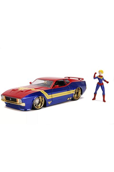 Simba Masinuta Metalica Captain Marvel 1973 Ford Mustang Mach 1 Scara 1 La 24