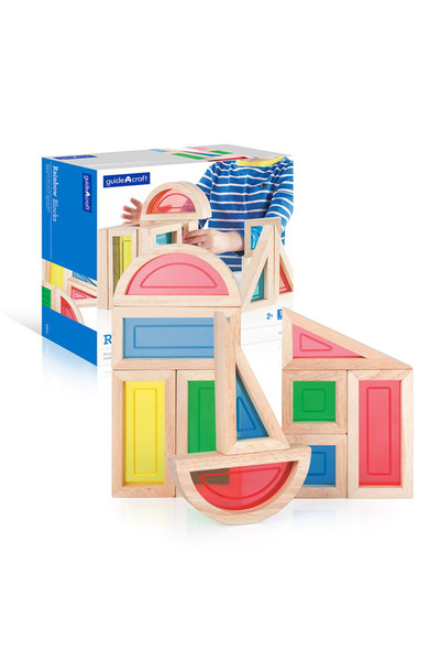 Guidecraft Set de blocuri curcubeu 10 bucăți,
