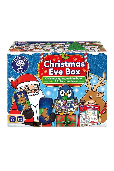 Orchard Toys 3-in-1 Winter Themed Box - Educational Game, Puzzle and Coloring Book with Activities