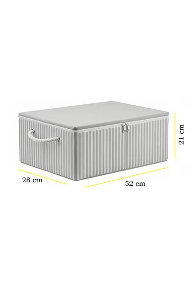 Paris Home 3 Pieces Under Base Storage, Under Base Organizer Storage, Pillow, Quilt Clothing Storage 52x28x21 Cm