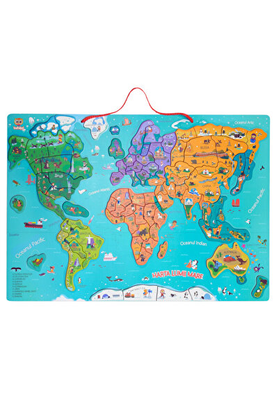 Bufnitel World Map - Magnetic Puzzle (ROMANA LB)