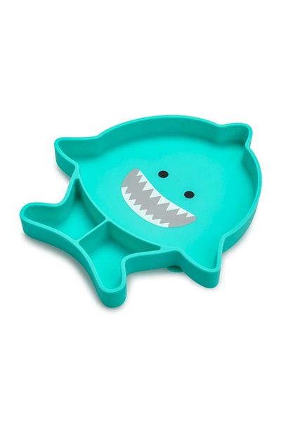 Melii Placă de ventuză din silicon divizată Turcoaz Shark