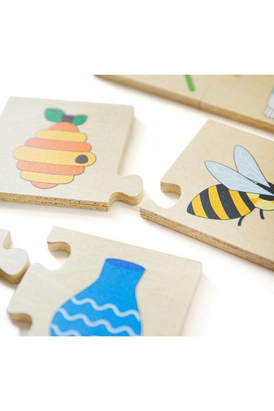 BigJigs Dřevěné puzzle - párování