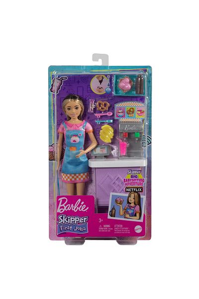 mattel Barbie Doll Skipper First Jobs Snack Bar