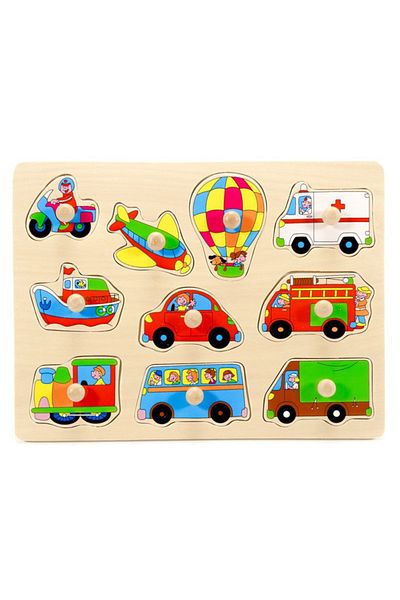 Fakopancs Wooden Puzzle With Handle Means of Transport