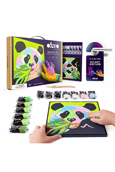 OKTO Light Clay Painting Set, 29 X 29 Cm - Panda