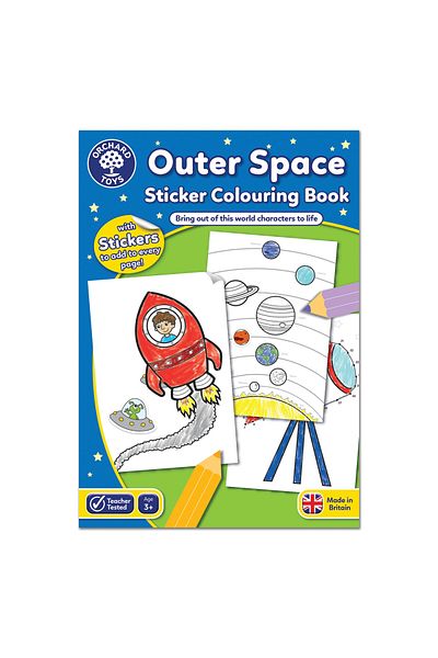 Orchard Toys Coloring Book With Activities In English And Stickers In Outer Space