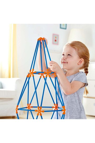 Hape Flexistix Bamboo Toy - Multi-tower Kit (132 PIECES)