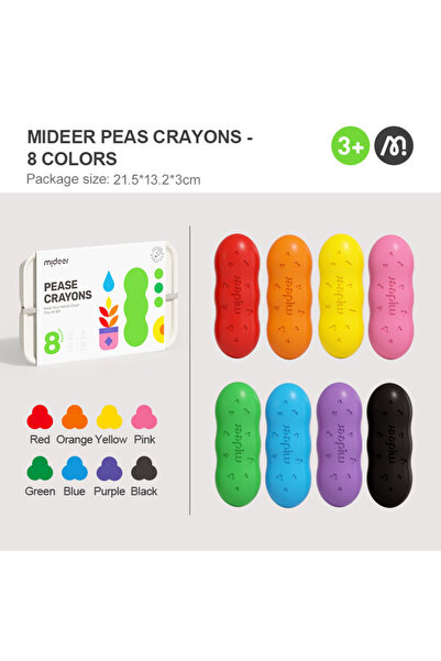 Mideer Wax Crayons For Children, 8 Colors