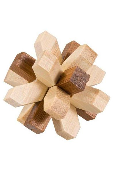 Fridolin IQ Logic Game Made of Bamboo Wood in Metal Box-321