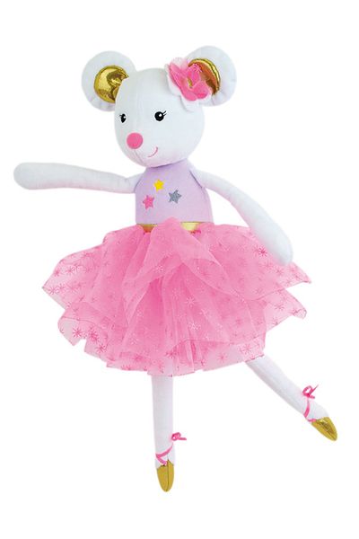 Jemını Jemini Musical Plush Toy 40cm White Mouse Ballerina