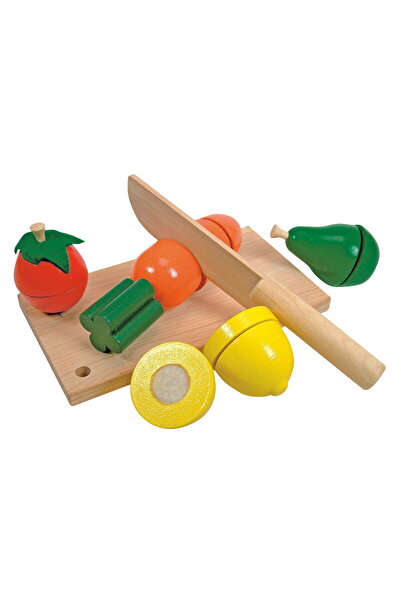 Woody Дървена играчка - Зеленчуци и плодове за рязане