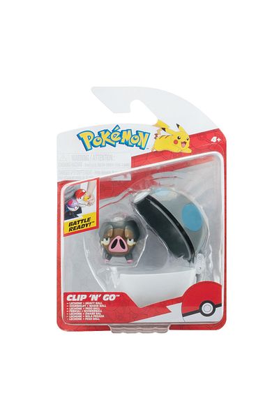 Pokemon - Set 2 Figurine Clip N Go, Lechonk With Heavy Ball W18