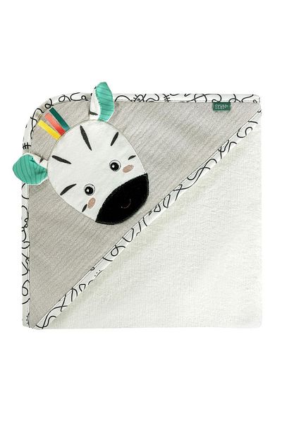 Fehn Hooded Towel - Zebra - Educational Toy for Children