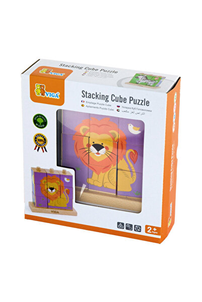 Viga Toys Cuburi Montessori, Animale Salbatice