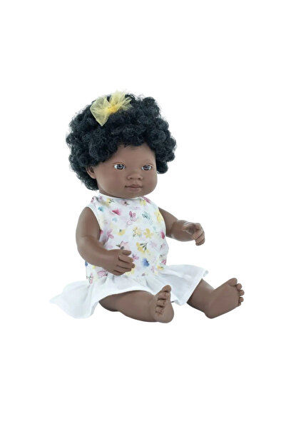 Miniland Papusa Fetita Africana 38 Cm In Rochita, Corp Parfumat, Colectia My ...