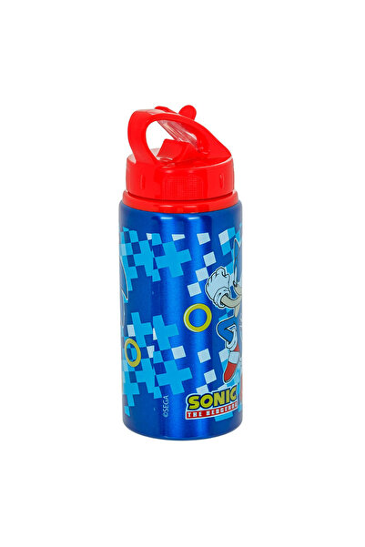 Micostore Παιδικό Μπουκάλι Νερού, Αλουμινένιο Δοχείο, 500 Ml, Με Καλαμάκι, Sonic, Ανοιχτό Καπάκι, για Σχολείο και Νηπιαγωγείο