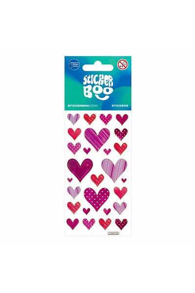 Micostore Red And Pink Heart Stickers, Set Of 28 Pieces, Valentine's Day, Decorations For Children