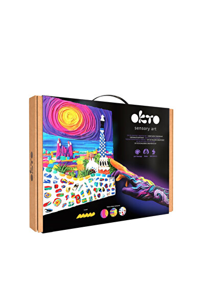 OKTO Set de pictură 3D cu lut ușor, 30-40 cm - Parcul Güell Barcelona