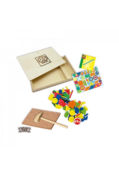 SES Creative Children's construction set - Skill toy with hammer and nails