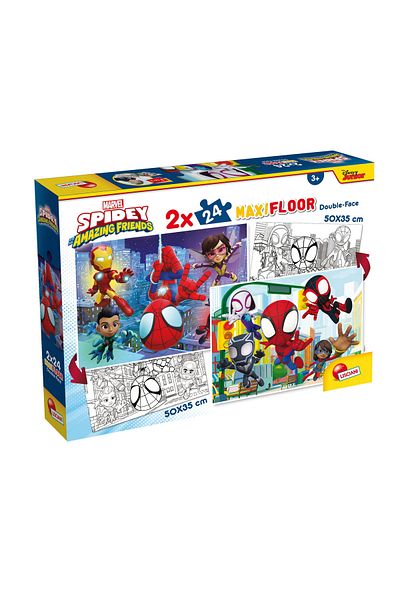 Lisciani Maxi Coloring Puzzle - Marvel's Spider-Man and His Amazing Friends (2 X 24 PIECES)