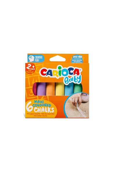 CARIOCA Dust-free Chalk For Children From 2 Years Old, Baby 6 Pcs/set