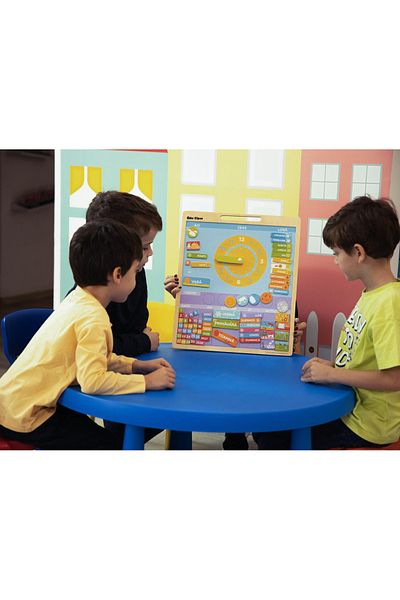 BIGJIGS Toys Magnetic Weather Calendar - Romanian Language