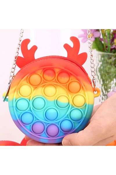 Micostore Jucarie Pop It, Mini Geanta De Umar, Antistres, Senzoriala, Multicolora