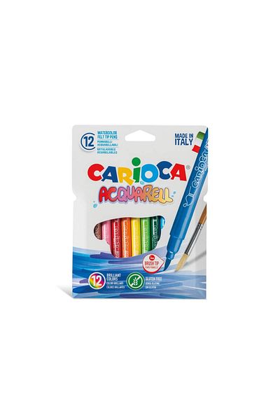 CARIOCA Brush Tip Markers, Acquarell 12/set