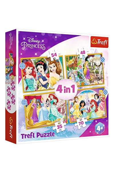 Trefl Puzzle 4in1 Disney Princess - Ziua Fericita