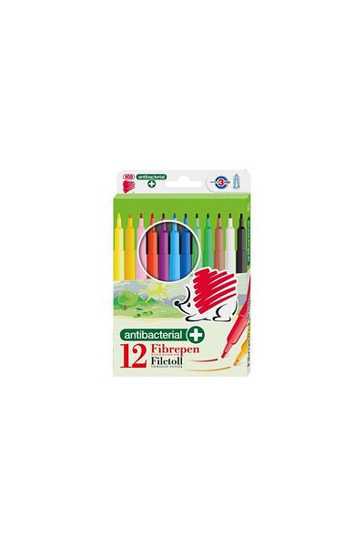 ICO Set de 12 markere cu strat antibacterian, Arici