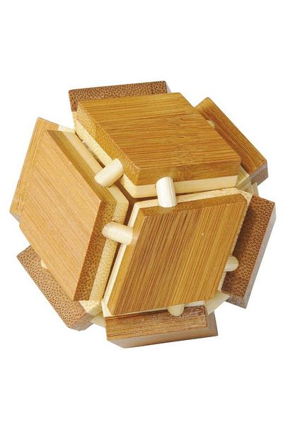 Fridolin Wooden IQ Logic Game Bamboo 3D Magic Box
