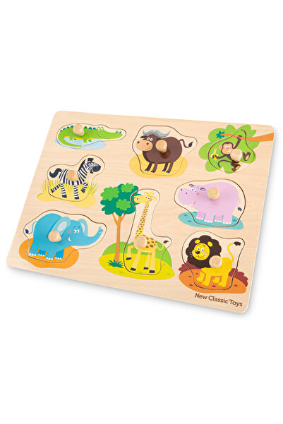 New Classic Toys Dřevěné puzzle Safari 9 dílků