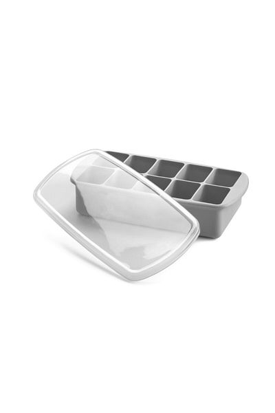 Melii Tavă congelator din silicon pentru alimente pentru bebeluși, gri, 2 oz